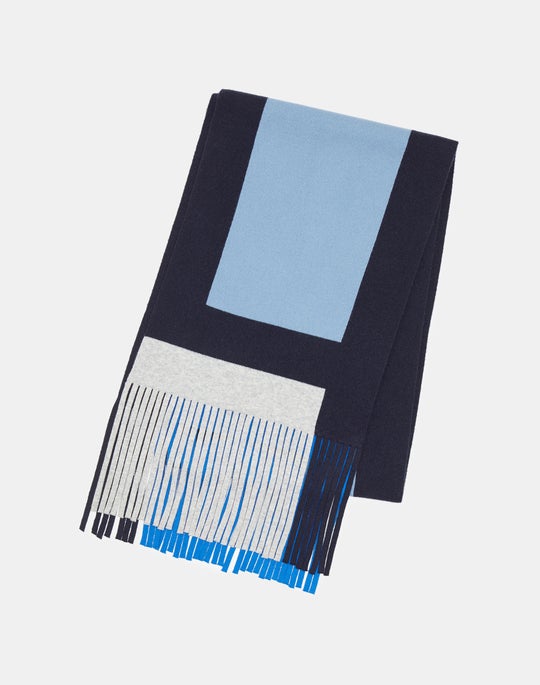 Cashmere Icon Two-Tone Fringed Scarf