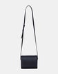 Calfskin Leather & Suede Saddle Bag—Mini