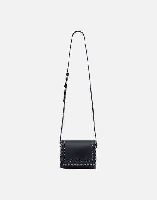 Calfskin Leather Saddle Bag–Mini