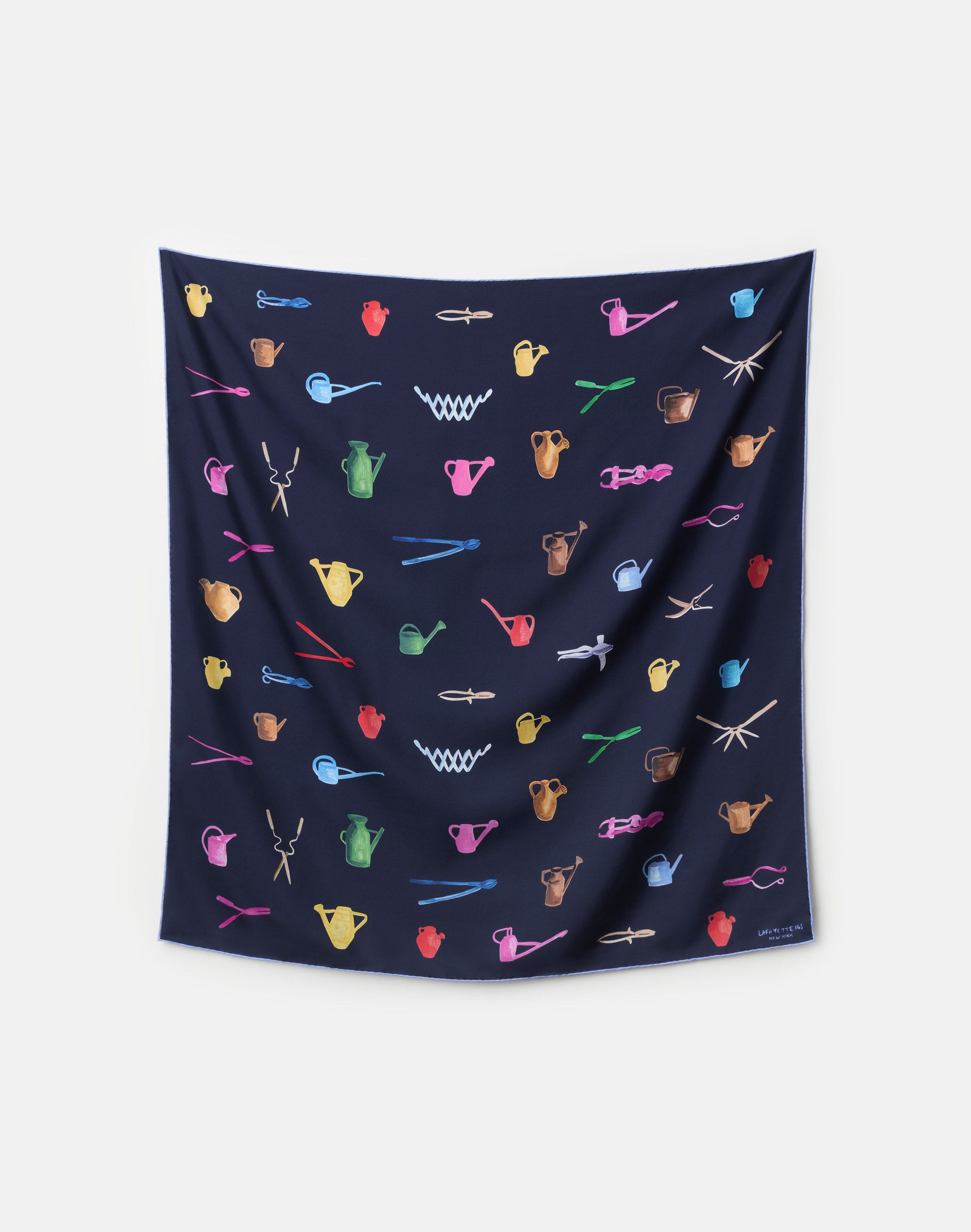Gardener Print Silk Twill Scarf