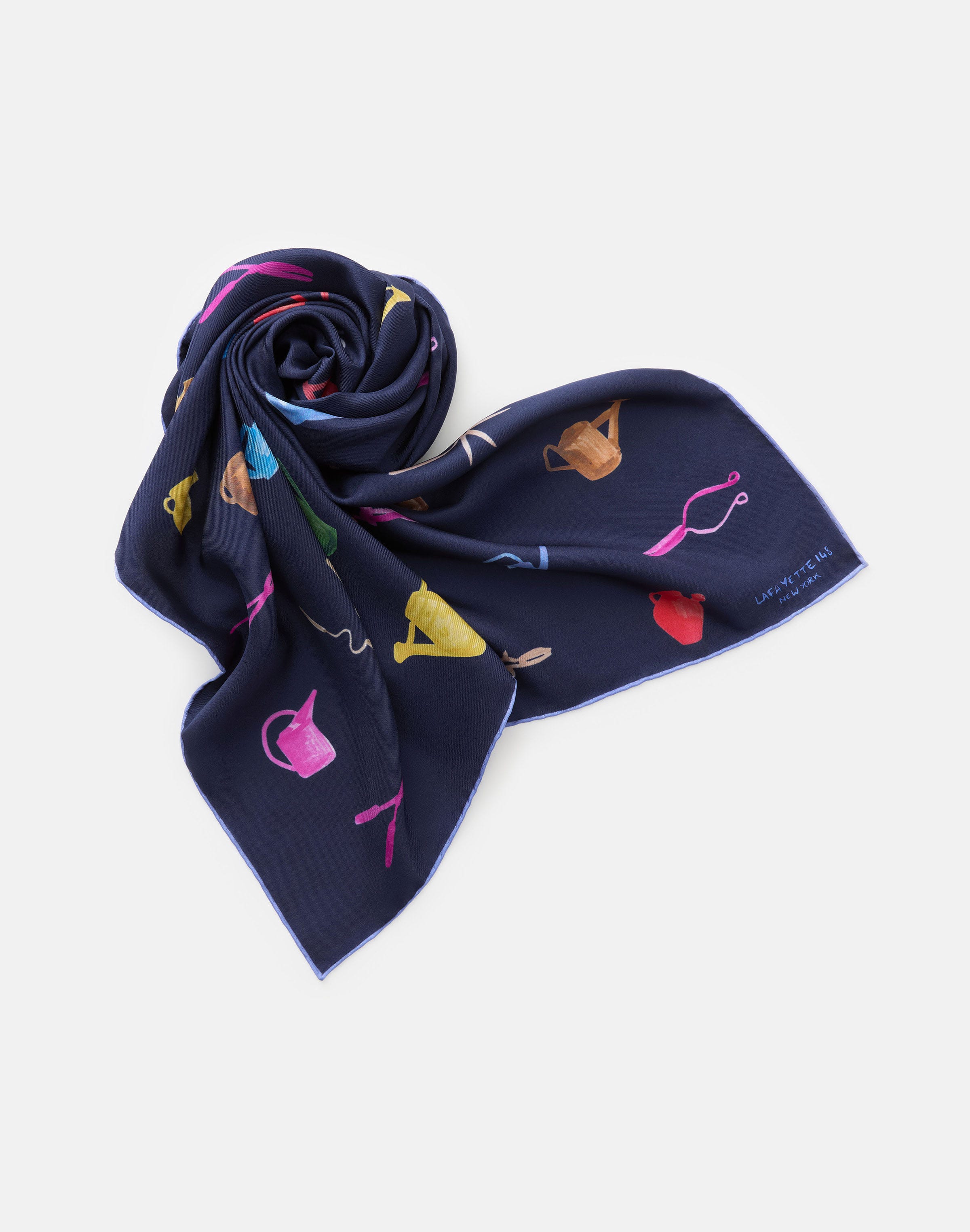 Gardener Print Silk Twill Scarf