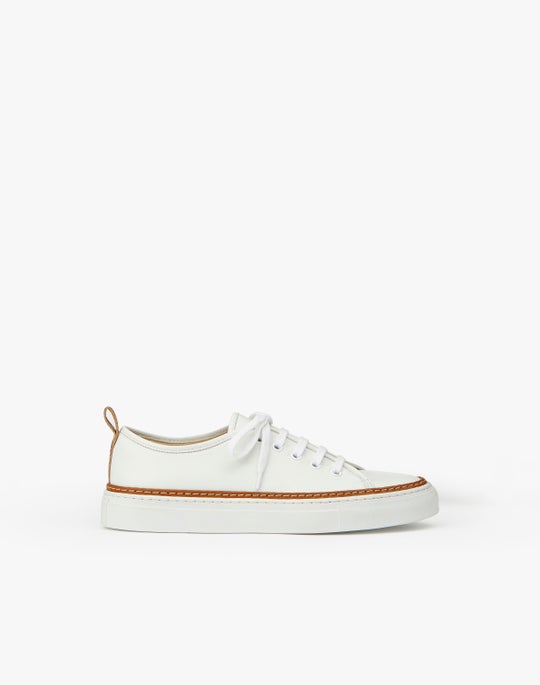 Nappa Leather Lace-Up Sneaker