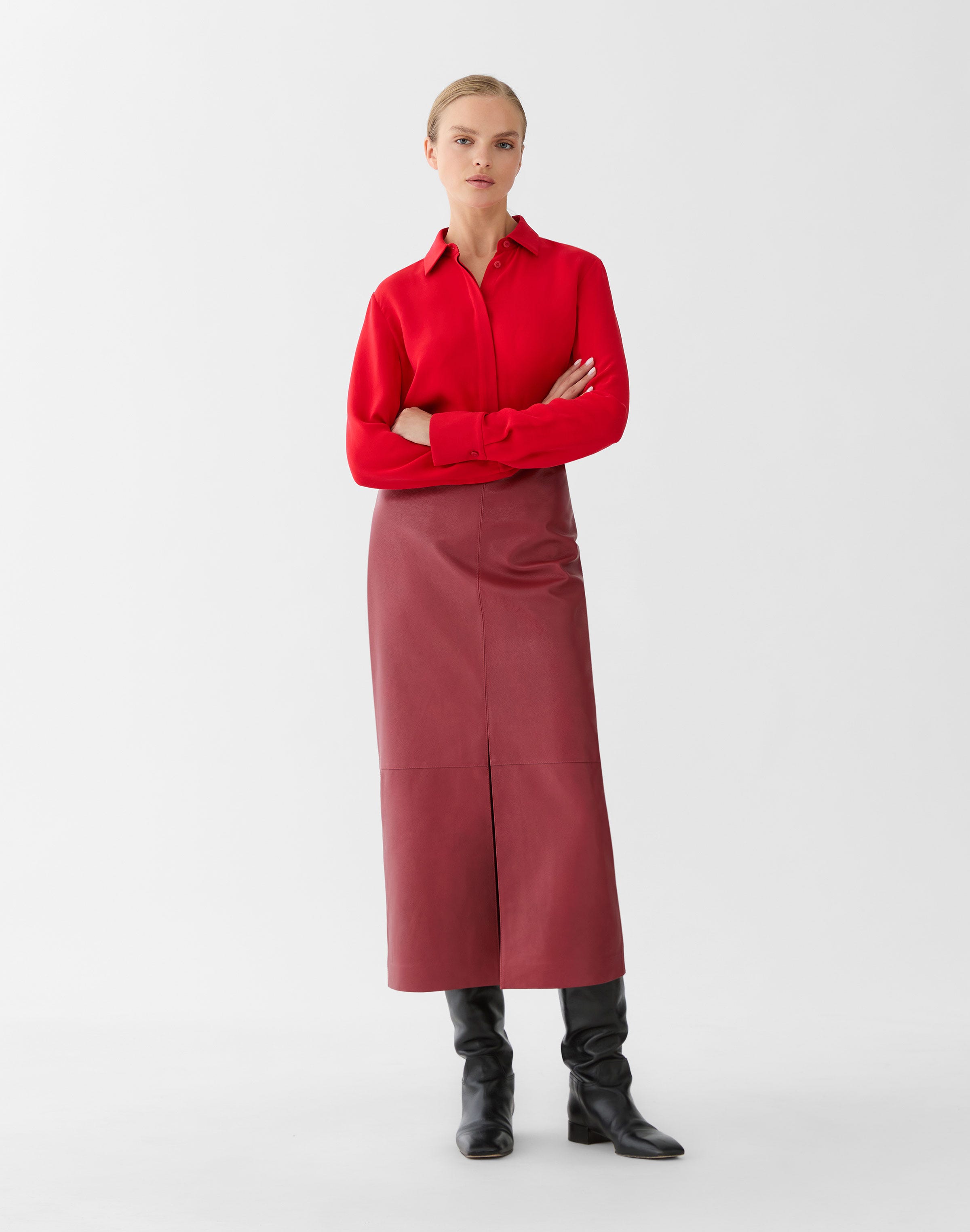 Silk Georgette Button Blouse