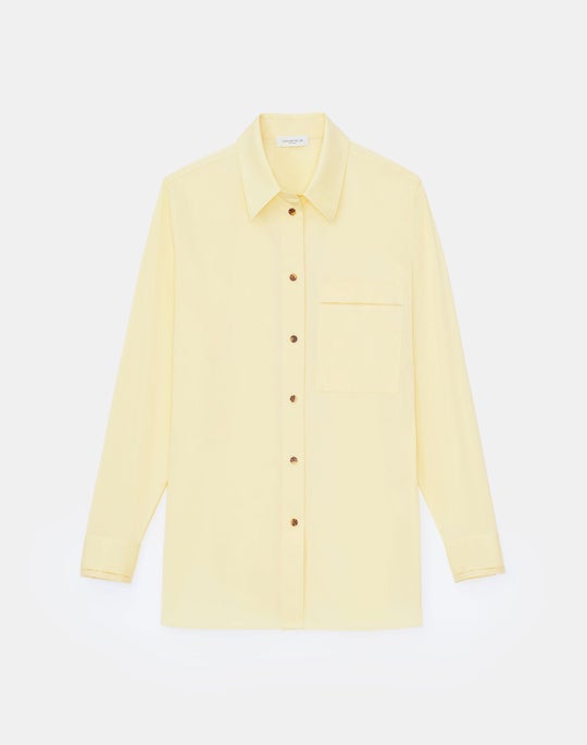 Plus-Size Organic Cotton Poplin Button-Down Shirt