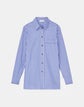 Plus-Size Striped Cotton Button-Down Poplin Shirt