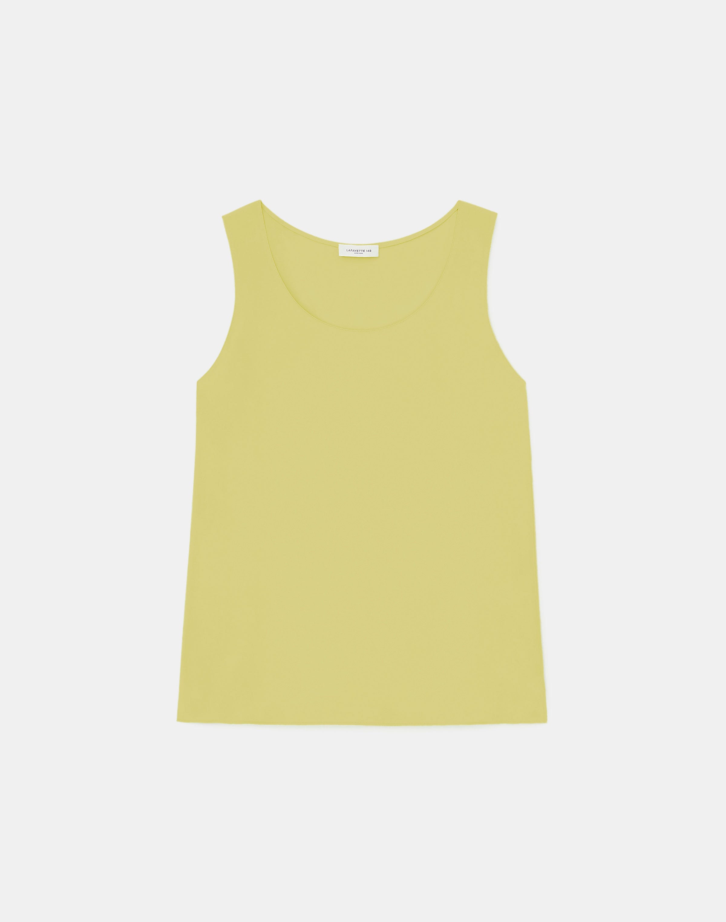 Lafayette 148 Silk Double Georgette Sleeveless Blouse In Bright Citrine