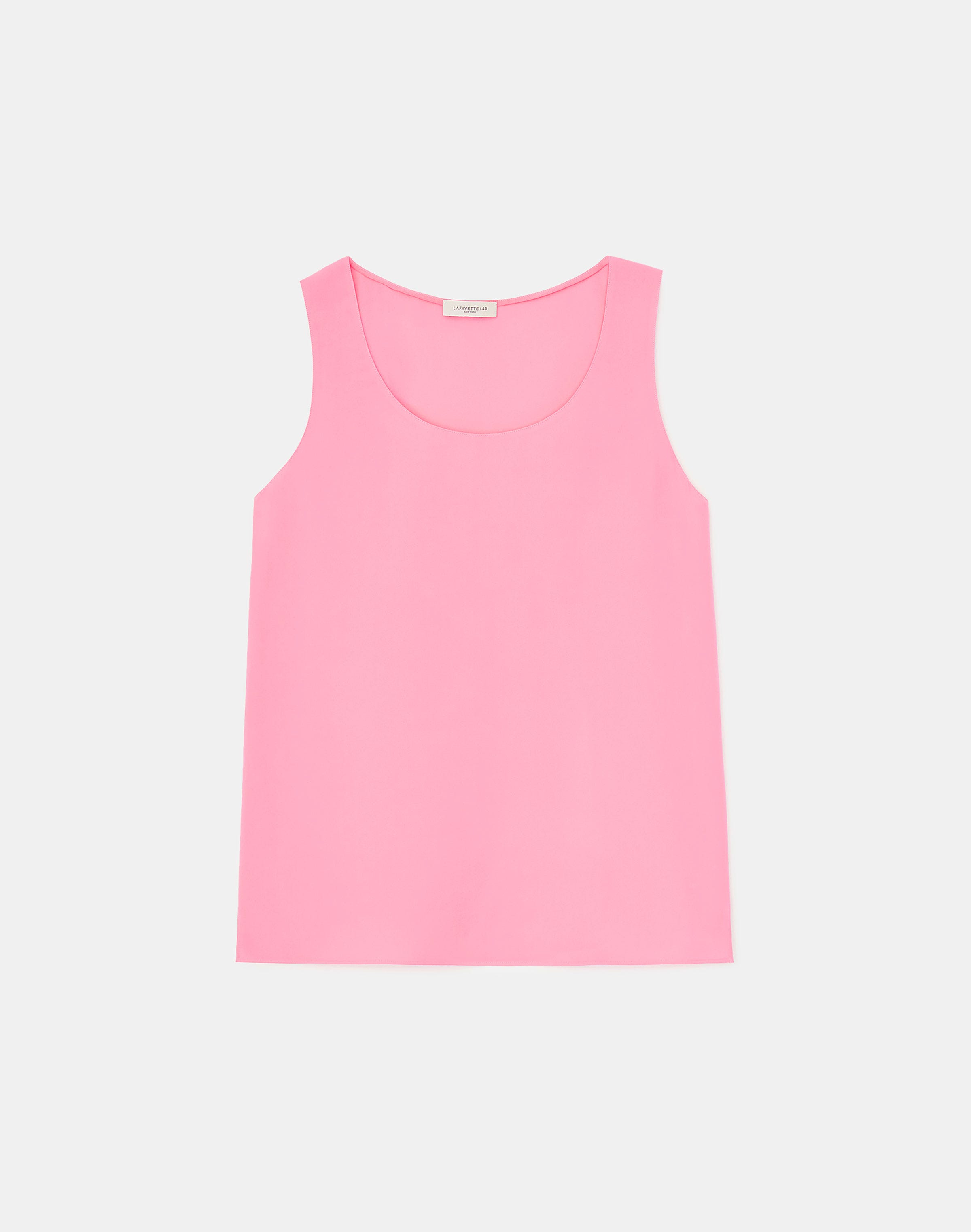 Lafayette 148 Silk Double Georgette Sleeveless Blouse In Pink