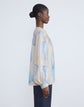 Plus-Size Winding Leaf Print Gemma Cloth Blouse