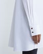 Plus-Size Organic Cotton Poplin Long Peplum Shirt