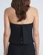Wool-Silk Faille Embellished Corset Top