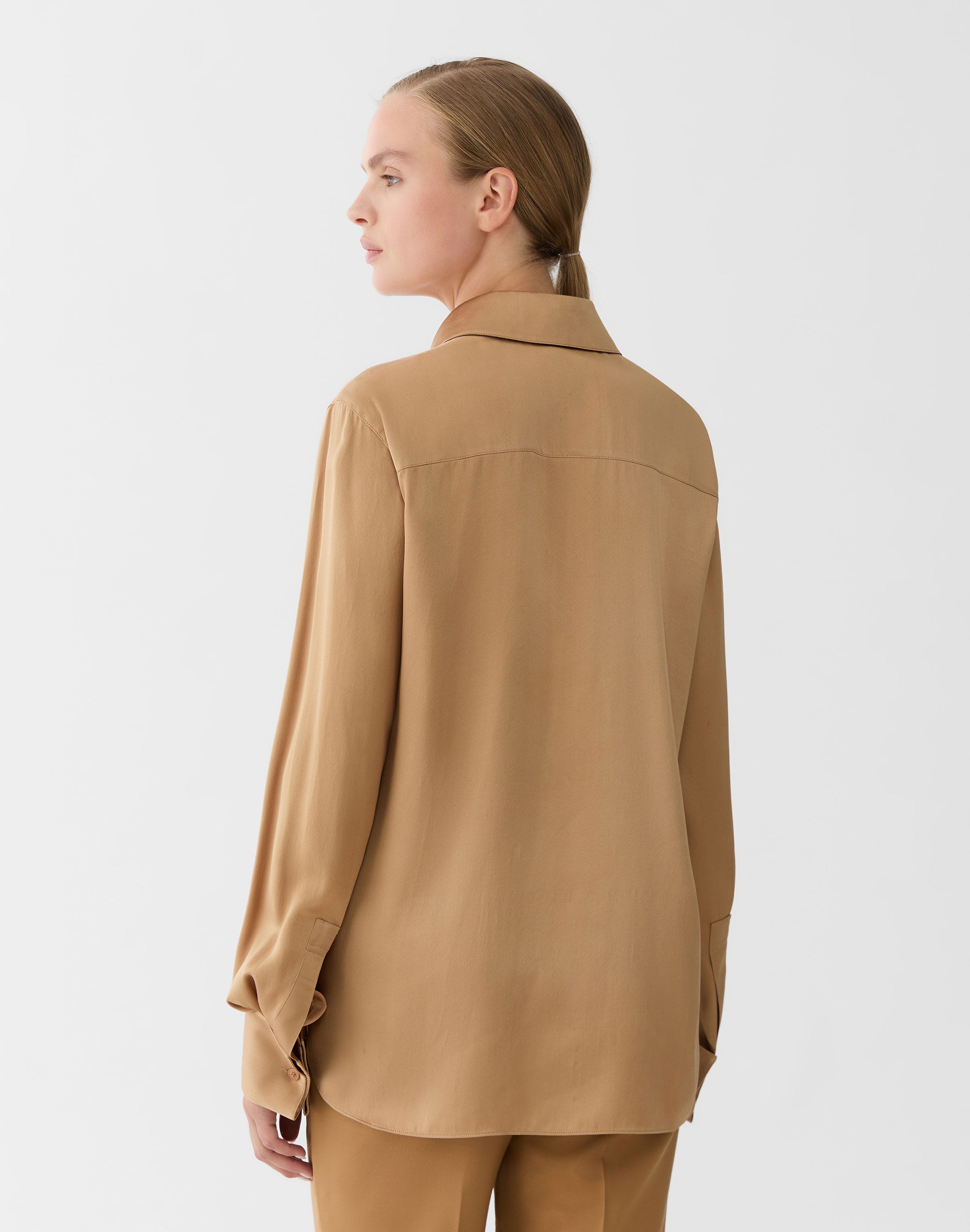 Silk Charmeuse French Cuff Blouse