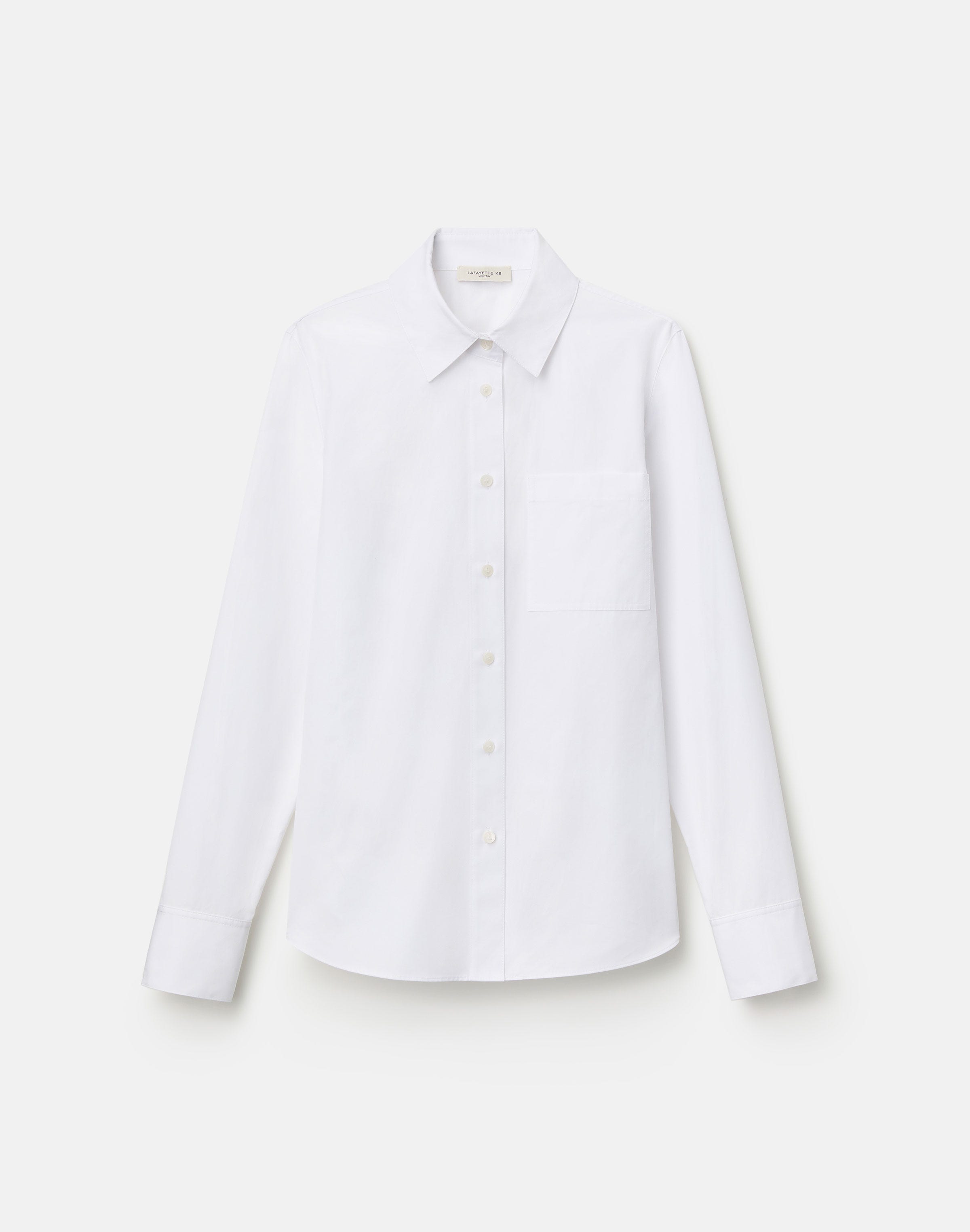 Organic Cotton Poplin Button Front Shirt