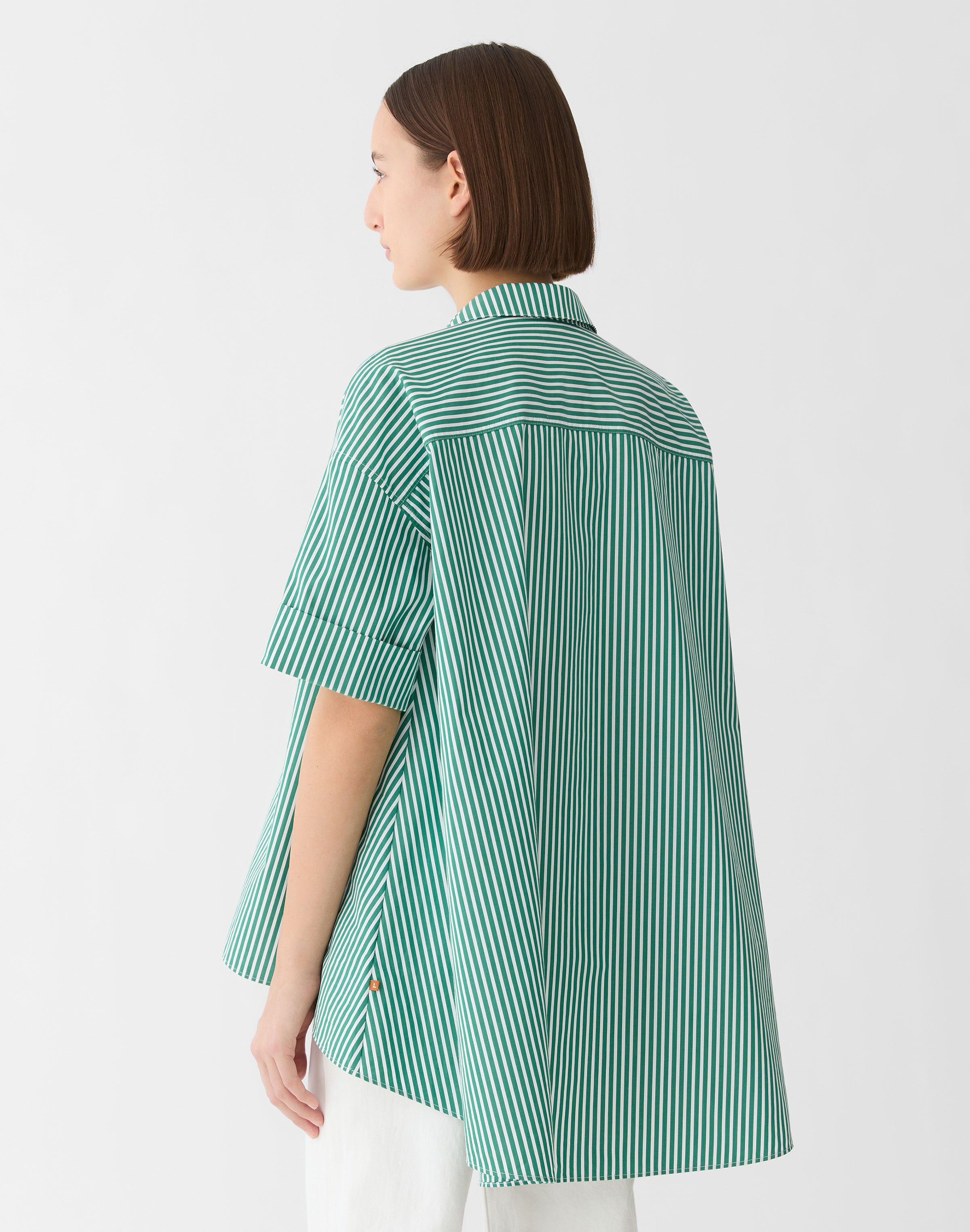 Striped Cotton Swing Shirt