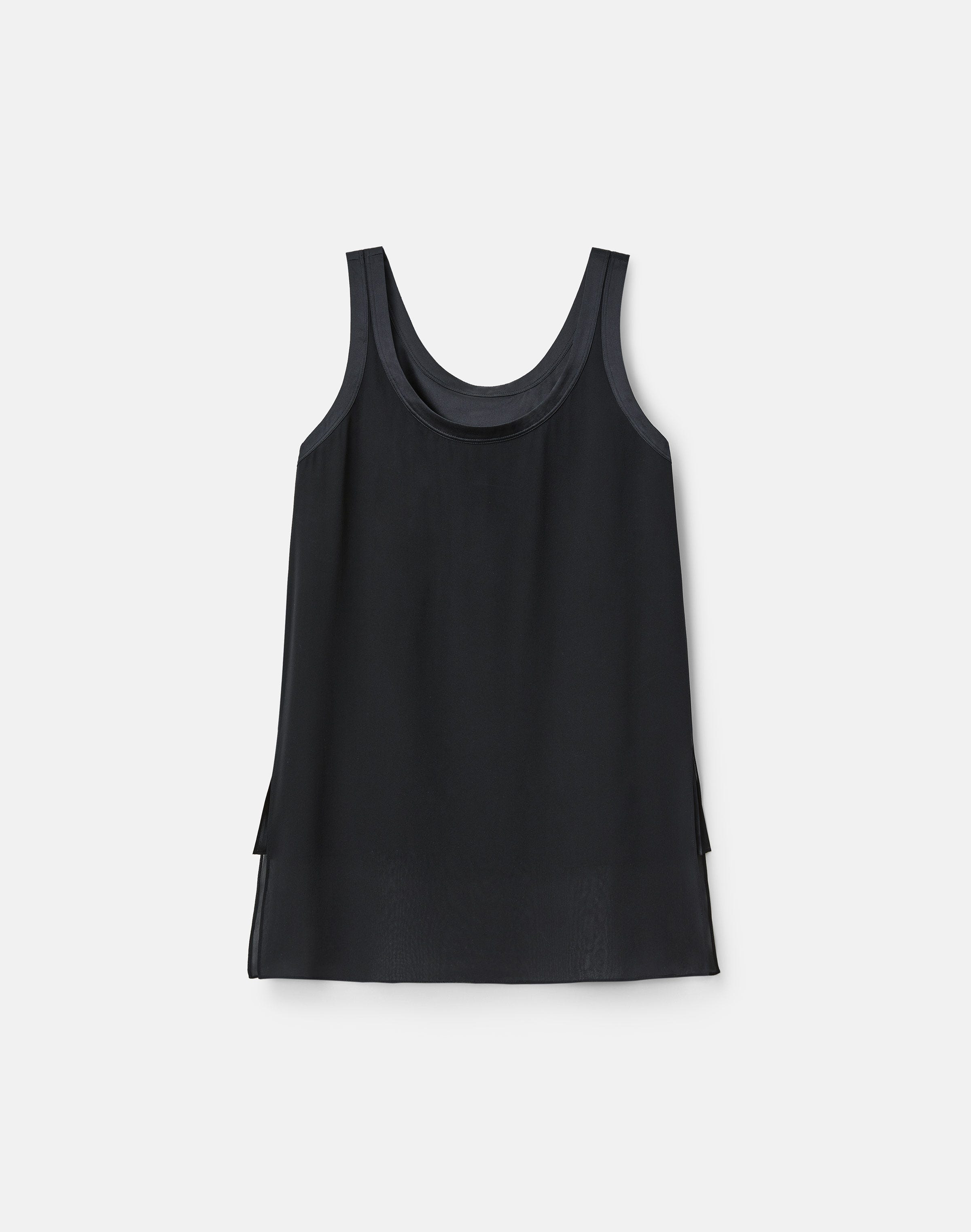 Silk Charmeuse & Chiffon Reversible Tank
