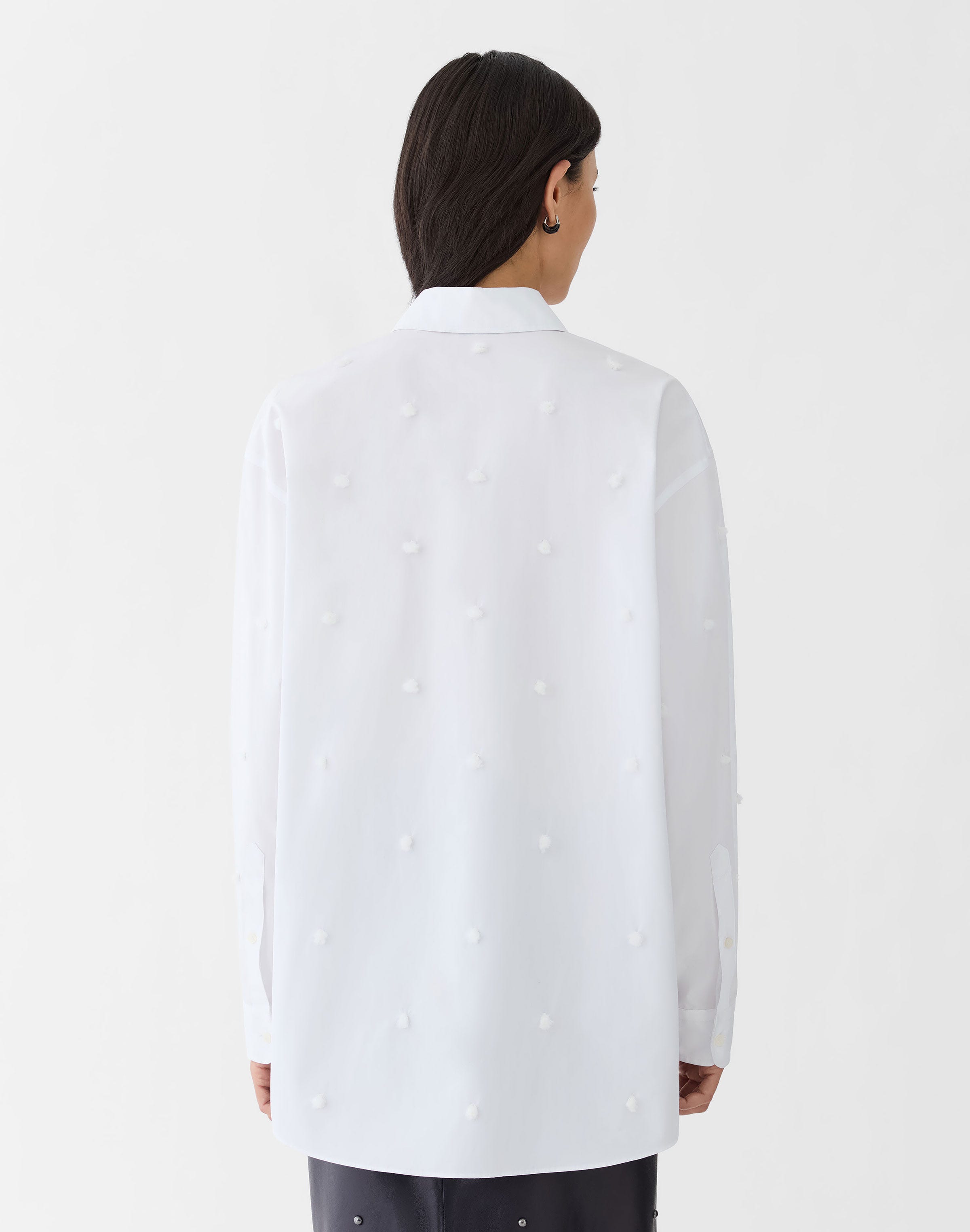 Organic Cotton Poplin Hand Embroidered Oversized Shirt