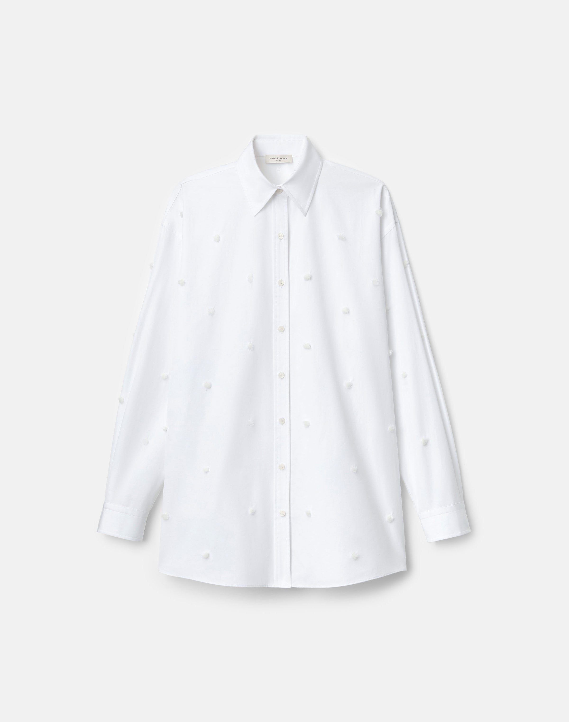 Organic Cotton Poplin Hand Embroidered Oversized Shirt