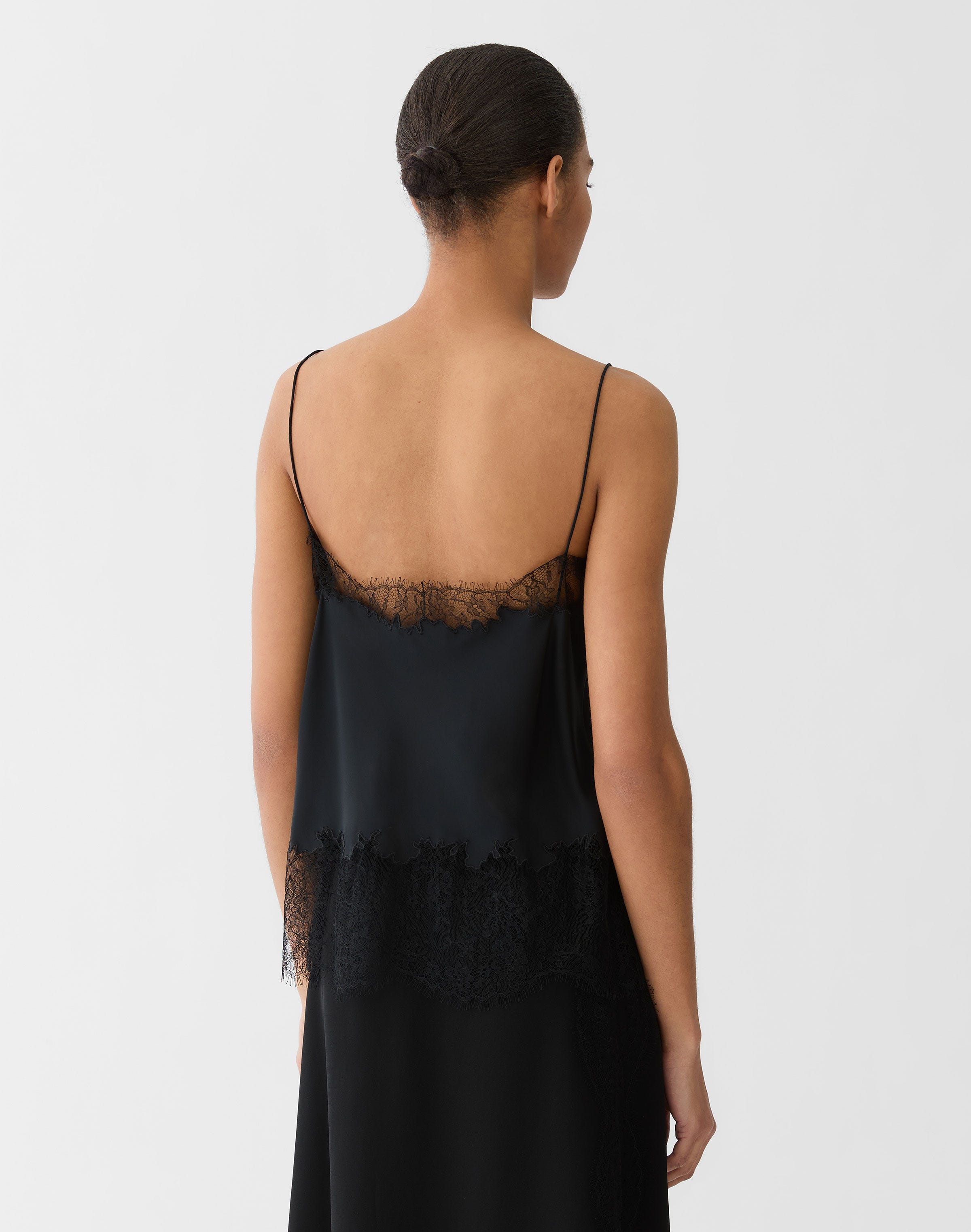 Matte Silk & Chantilly Lace Camisole