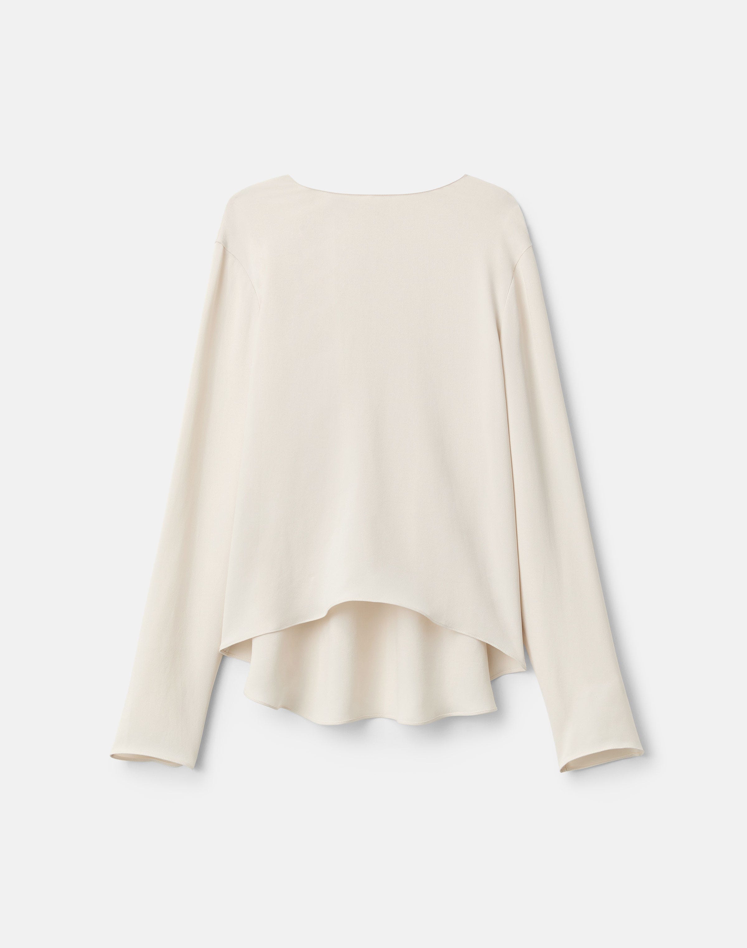 Organic Silk Georgette Jewel Neck Blouse