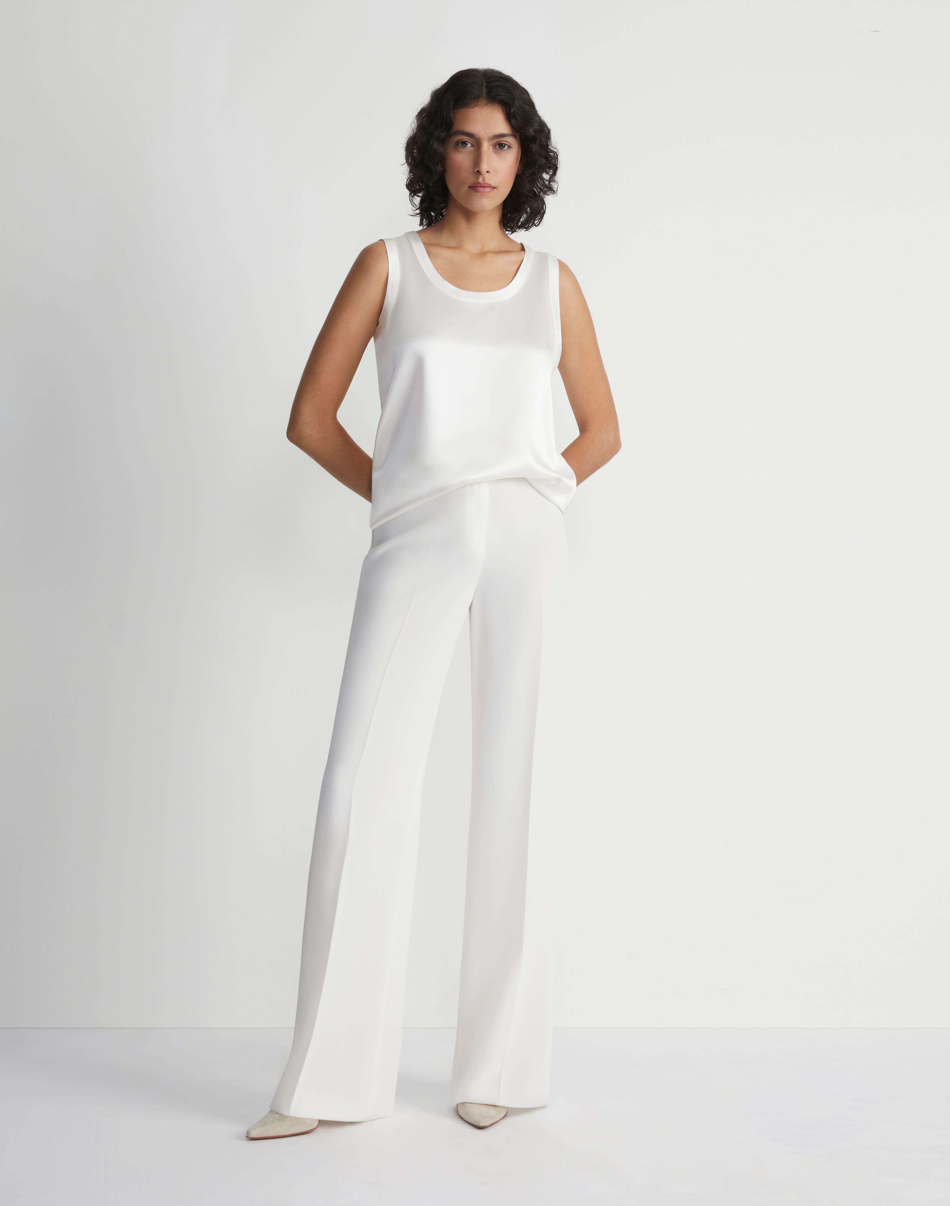 Petite Perla Blouse In Charmeuse