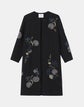Plus-Size Wool-Silk Crepe Hand-Embroidered Coat