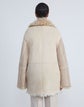 Shearling Reversible Double-Breasted Oversized Peacoat