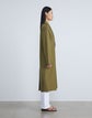 Silk Tech Double-Breasted Oversized Trench Coat