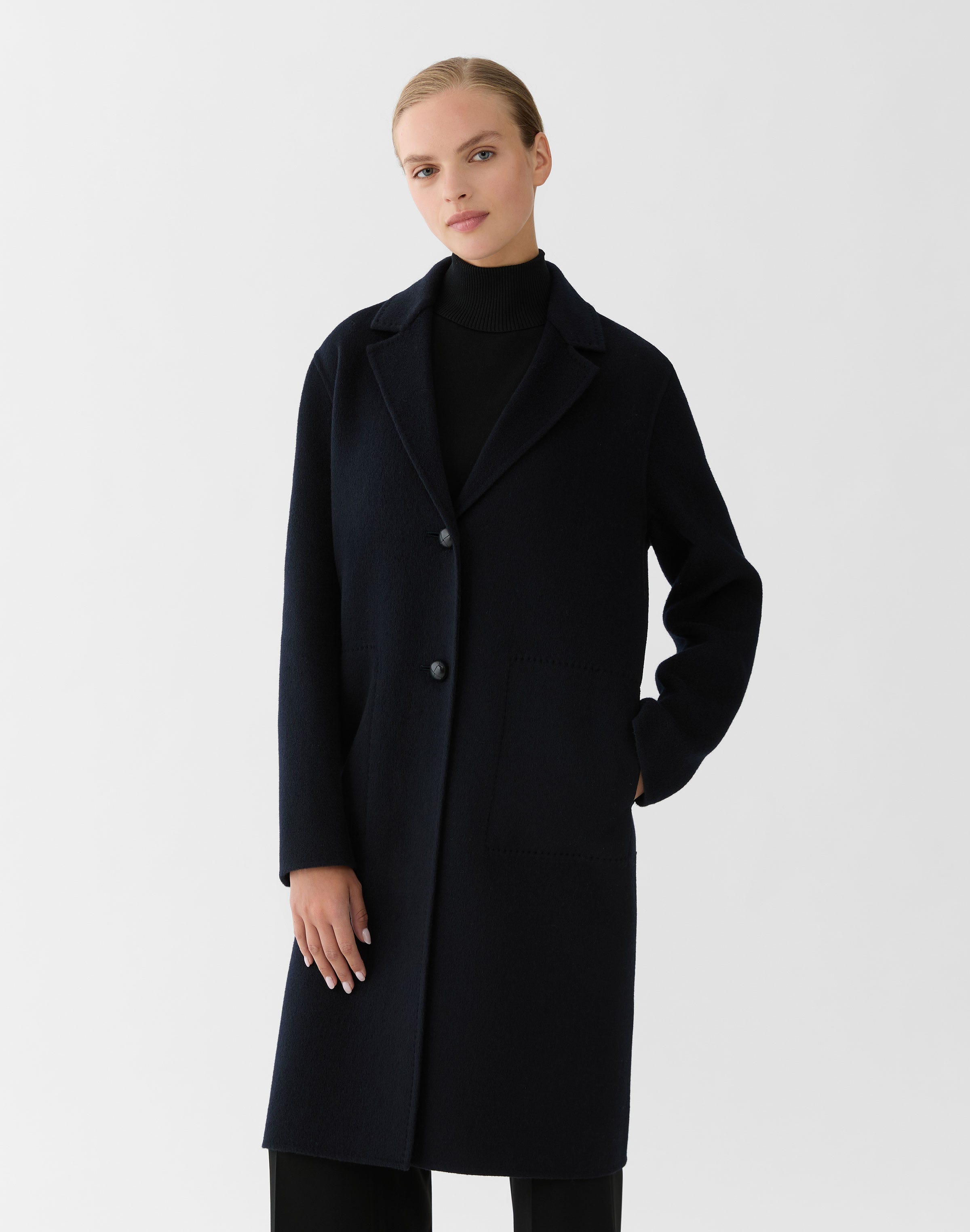 Cashmere Double Face Two Button Coat