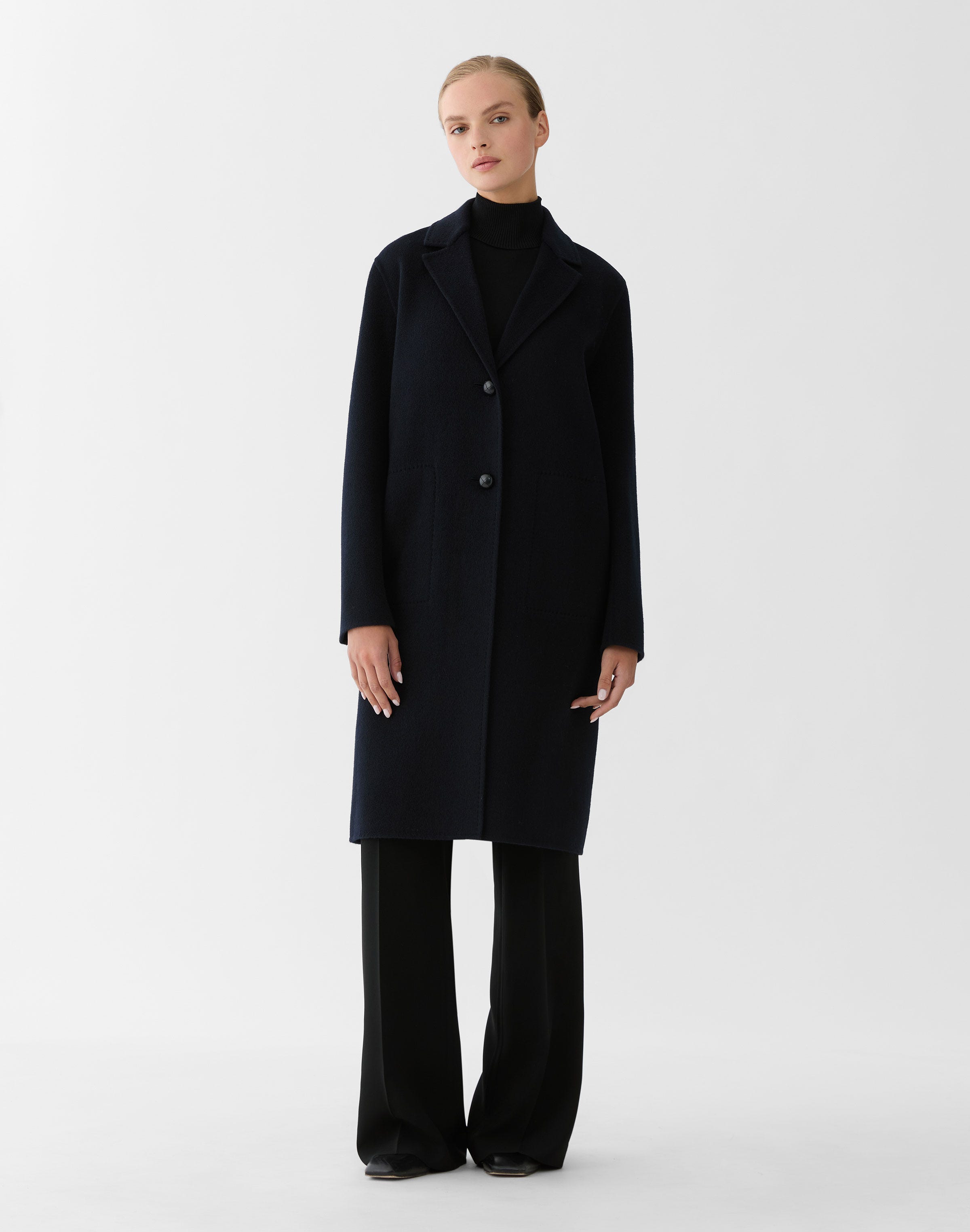 Cashmere Double Face Two Button Coat