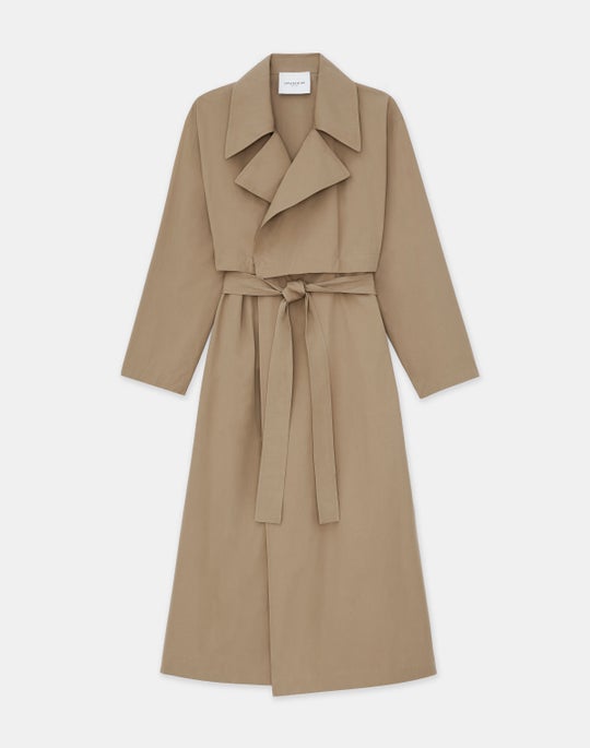 Cotton Twill Convertible Trench Coat