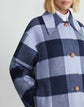 Gingham Wool-Cashmere Double Face Oversized Swing Coat