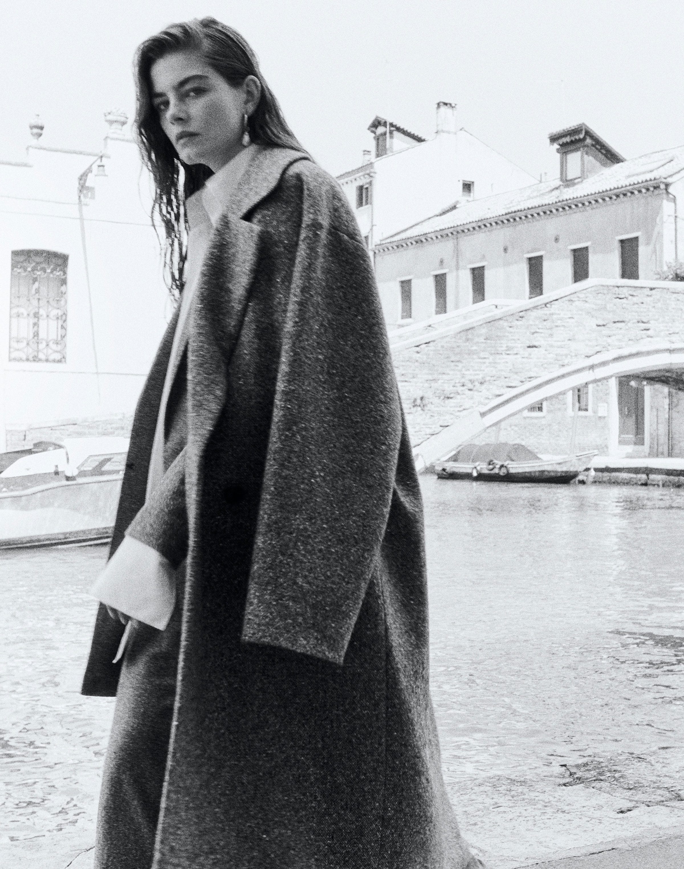 Metallic Flecked Wool-Alpaca Coat and Gates Pant | Lafayette