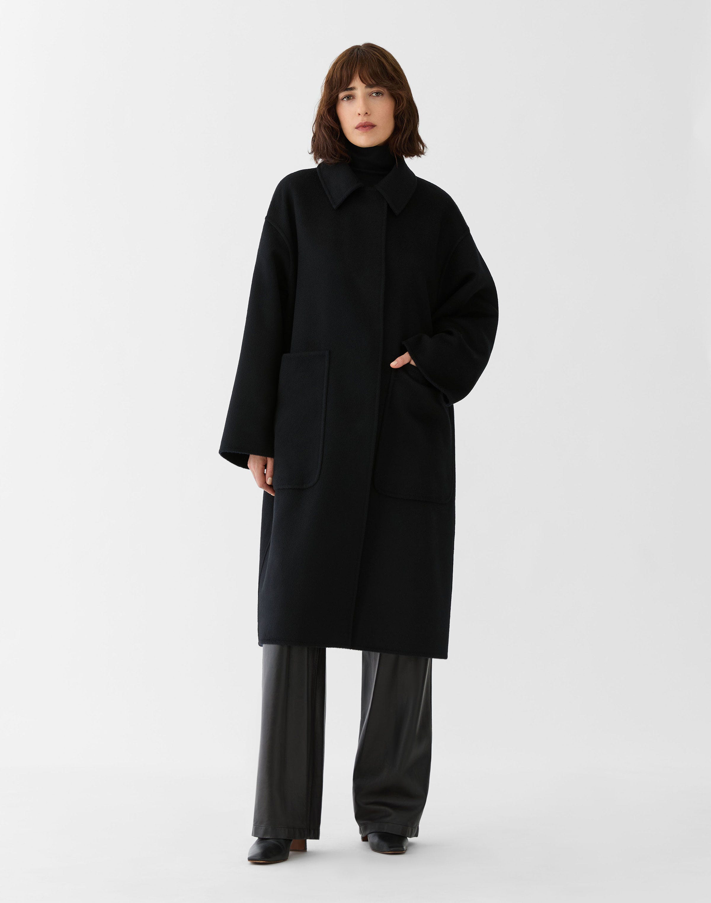 Cashmere Double Face Reversible Oversized Coat