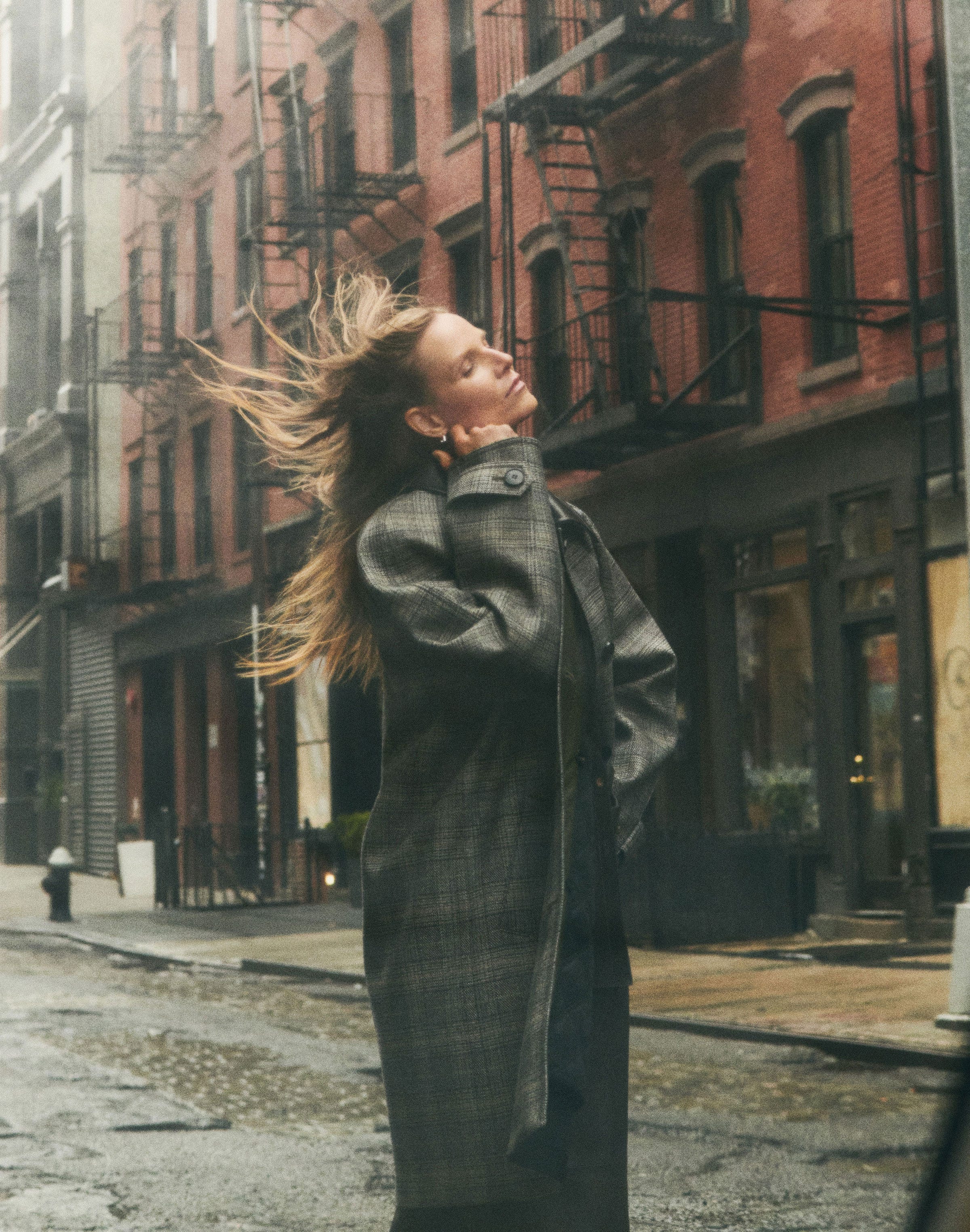 Wool-Cashmere Glen Plaid Quilted Trench Coat