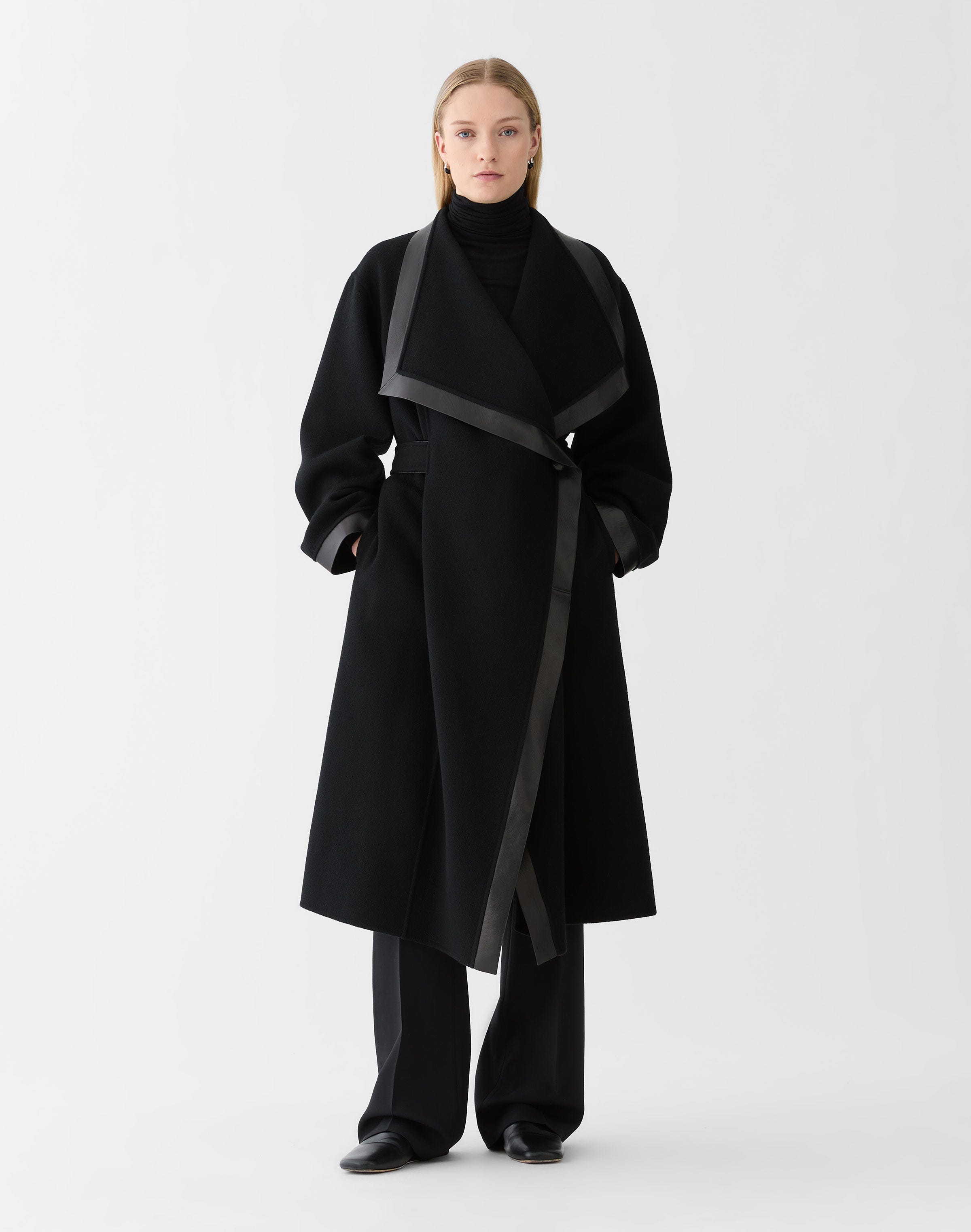 Cashmere Double Face Belted A-Line Coat