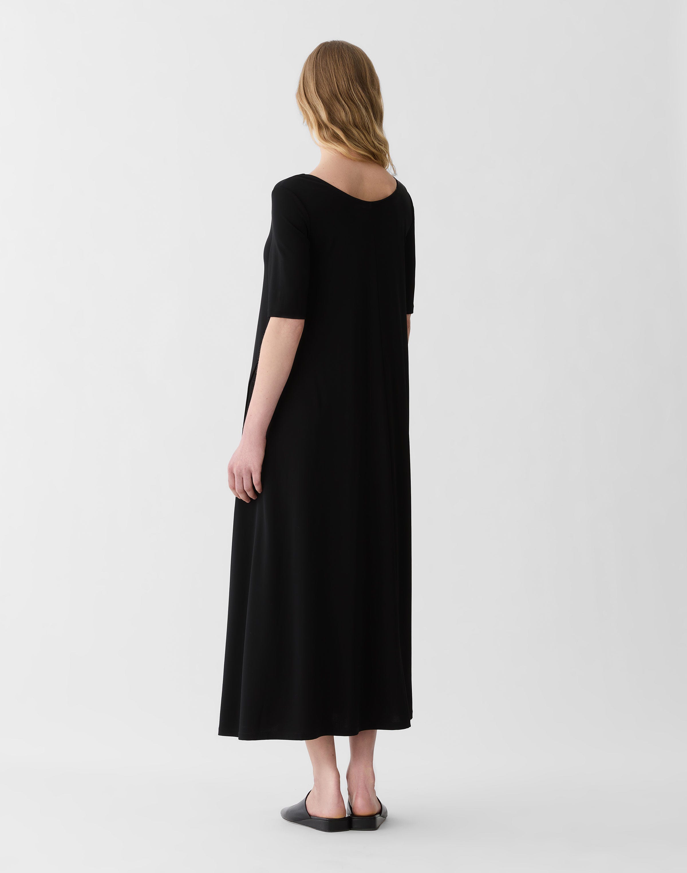 Matte Jersey A-line Midi Dress