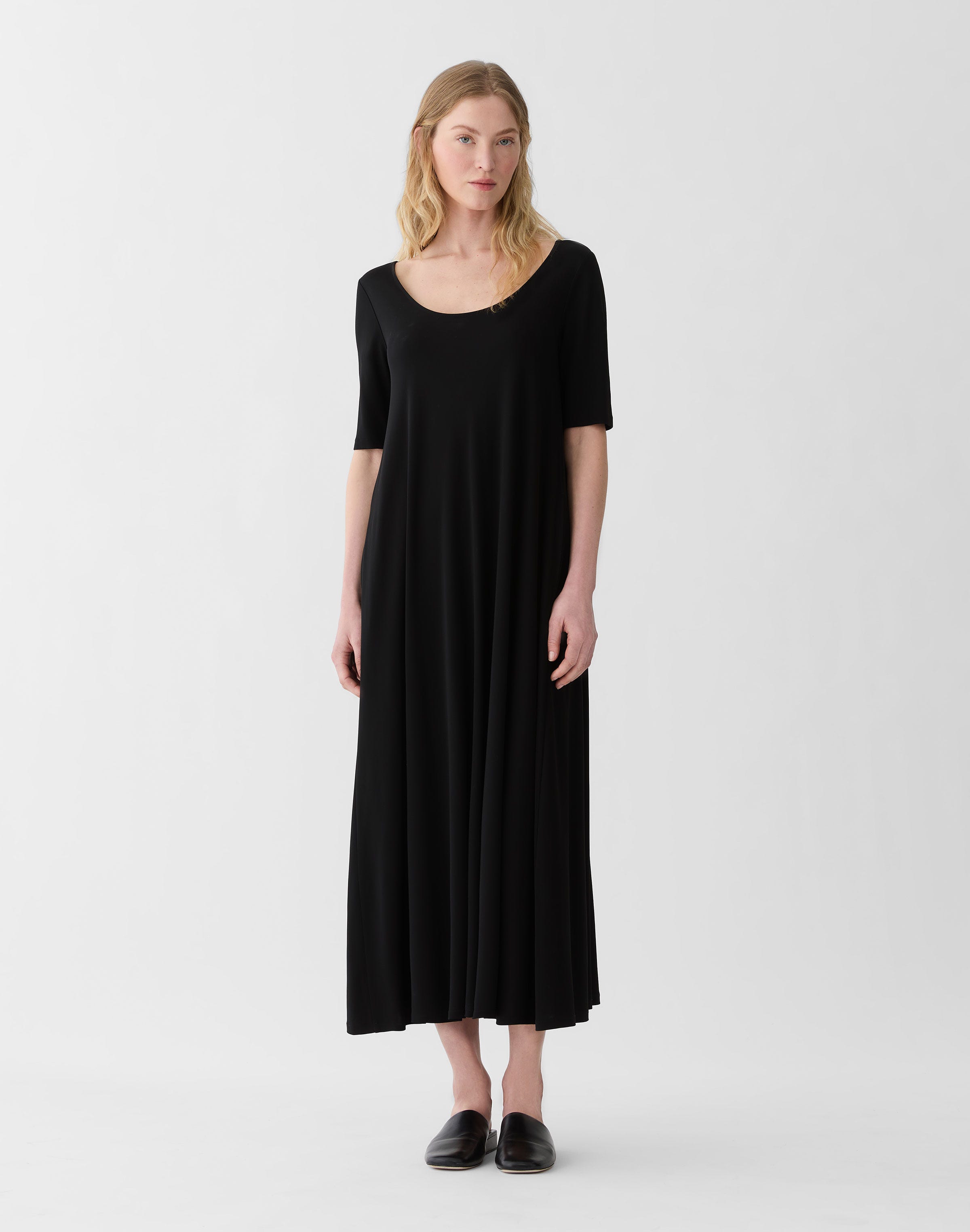 Matte Jersey A-line Midi Dress