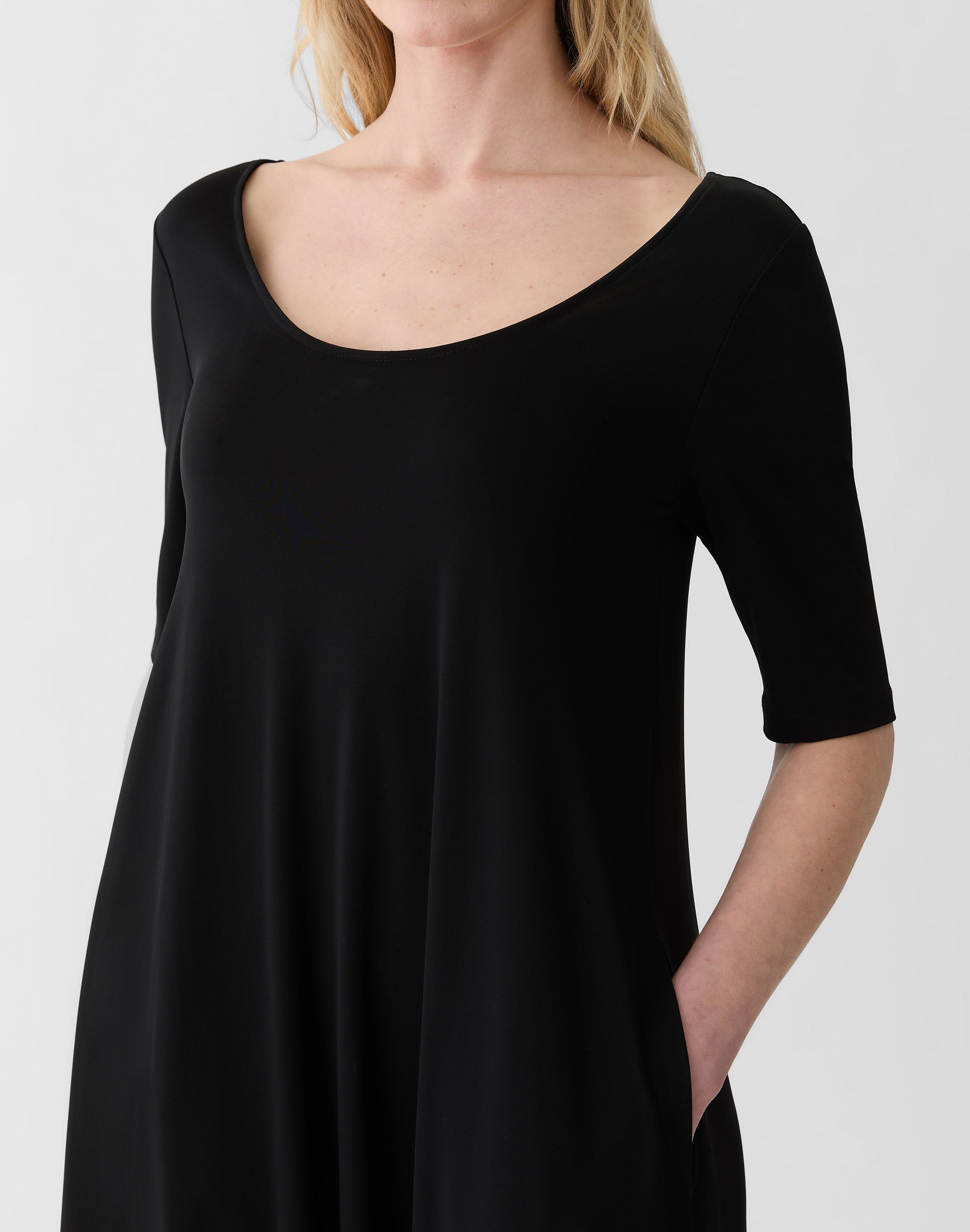Matte Jersey A-line Midi Dress