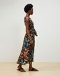 Nia Midi Dress In Blooming Eden Print Silk