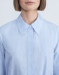 Plus-Size Naval Stripe Organic Cotton Poplin Shirtdress