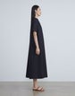 Plus-Size Silk-Linen Midi Dress