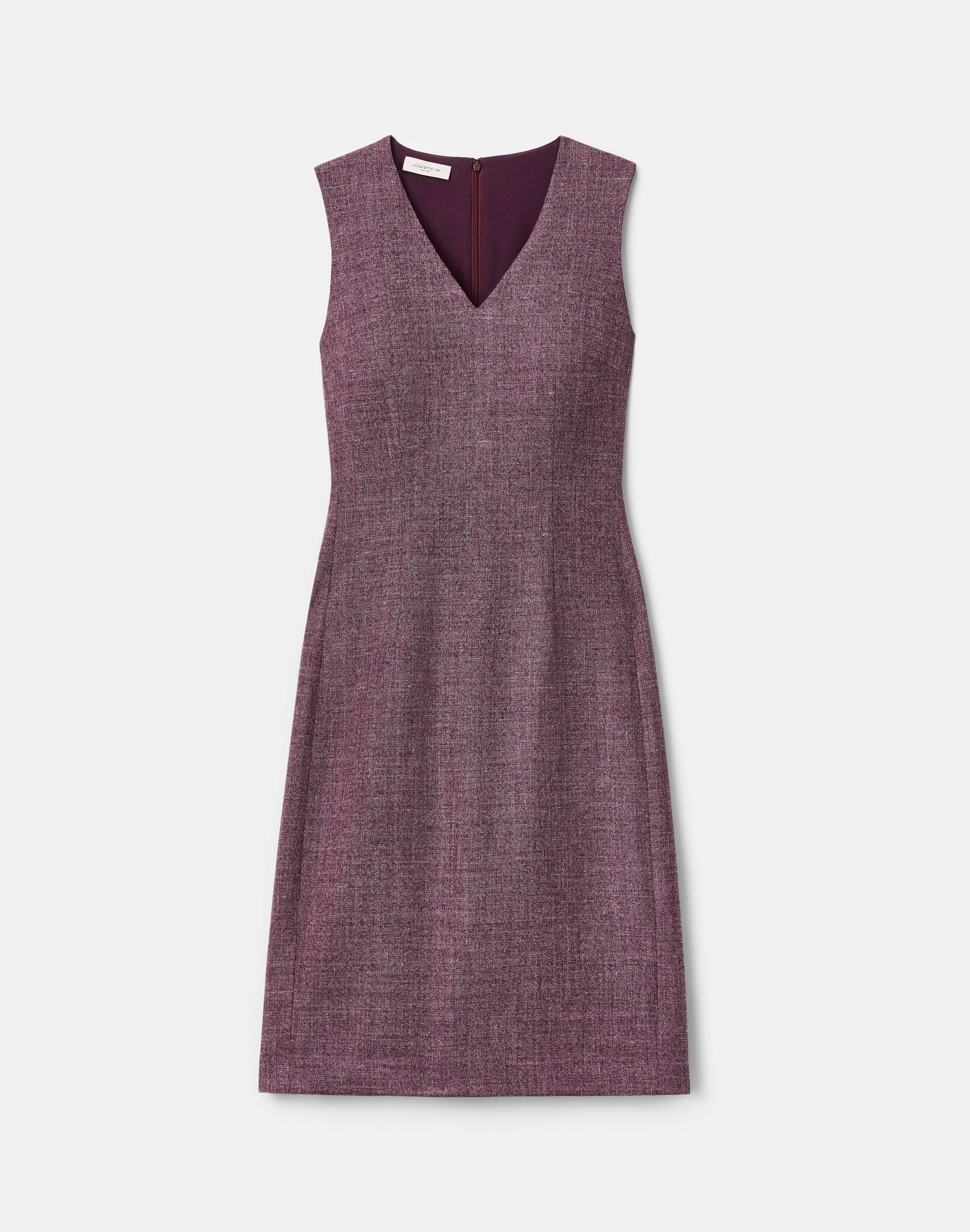 Petite Wool Mouliné Sheath Dress