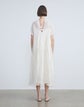 Beach Stripe Jacquard Linen-Silk Pom Dress