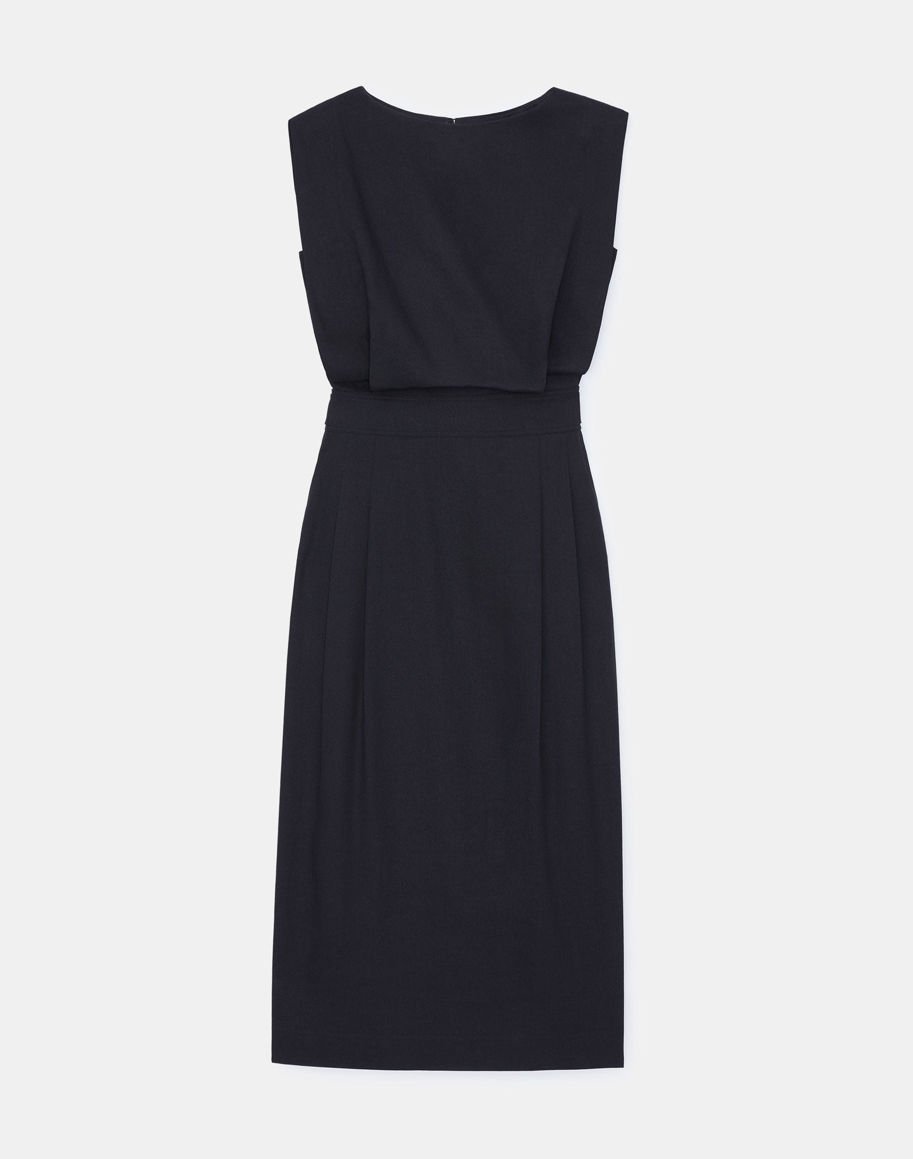 Abaca-Cotton Twill Sleeveless Blouson 