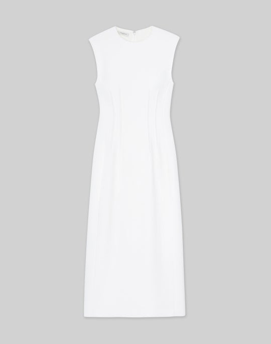 Cotton-Viscose Crepe Sheath Dress