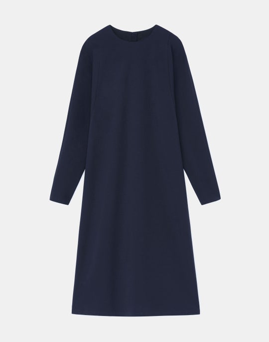 Plus-Size Punto Milano Jewel Neck A-Line Dress