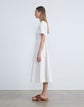 Petite Silk-Linen Short Sleeve Fit & Flare Dress
