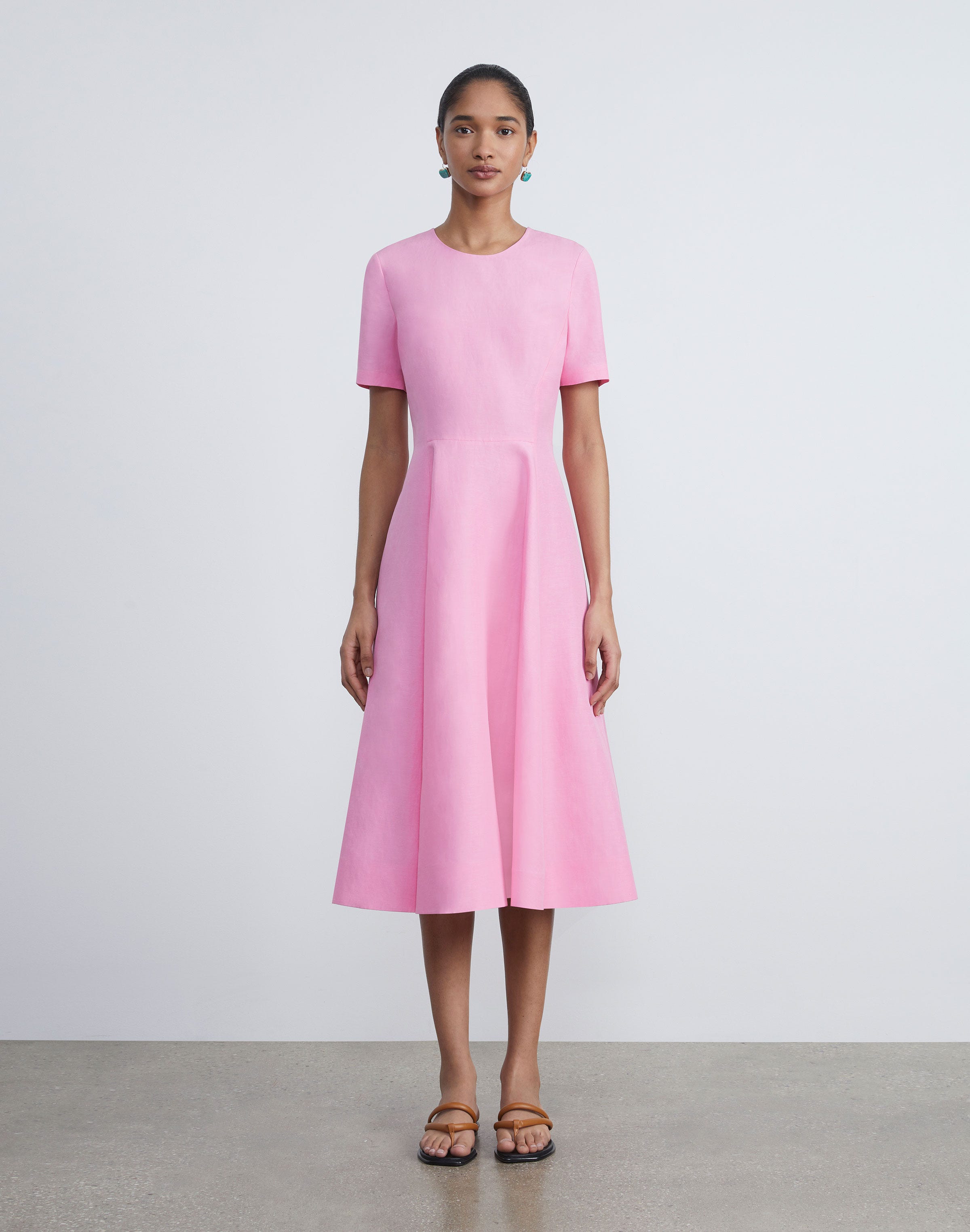 Buy Veni Vidi Vici Women Pink Self Design Fit And Flare Dress - Dresses for  Women 1827139 | Myntra