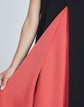 Organic Stretch Silk Crepe De Chine Color-Block Strapless Gown
