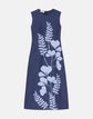 Flora Print Viscose-Linen Sleeveless Dress