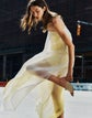 Silk Organza Overlay Strapless Gown